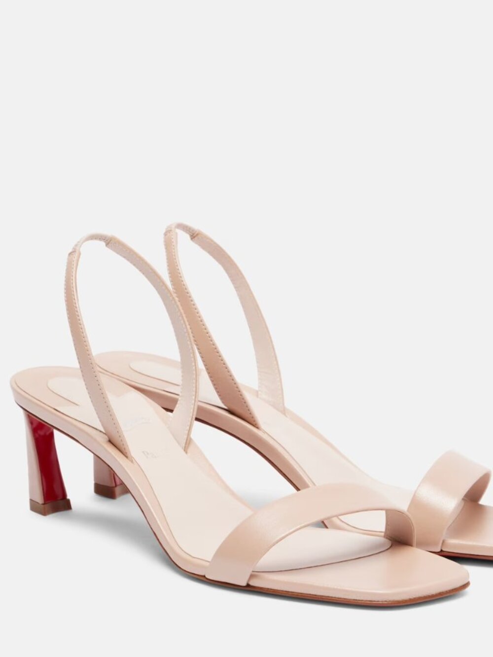 Christian Louboutin O CONDORA 55 Leather Slingback Sandals Heels Shoes